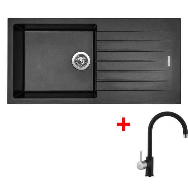 Sinks PERFECTO 1000 Metalblack + Vitalia GR