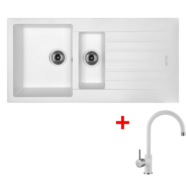 Sinks PERFECTO 1000.1 Milk + Vitalia GR