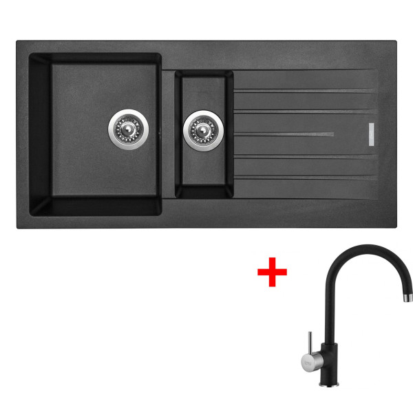 Sinks PERFECTO 1000.1 Metalblack + Vitalia GR