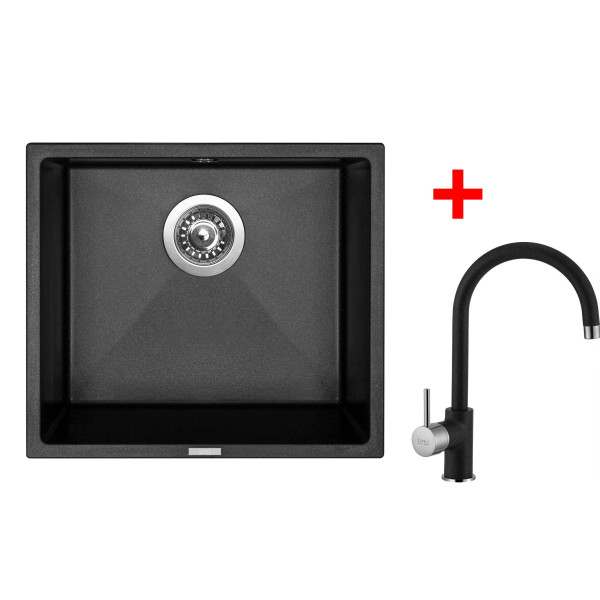 Sinks FRAME 457 Metalblack + Vitalia GR