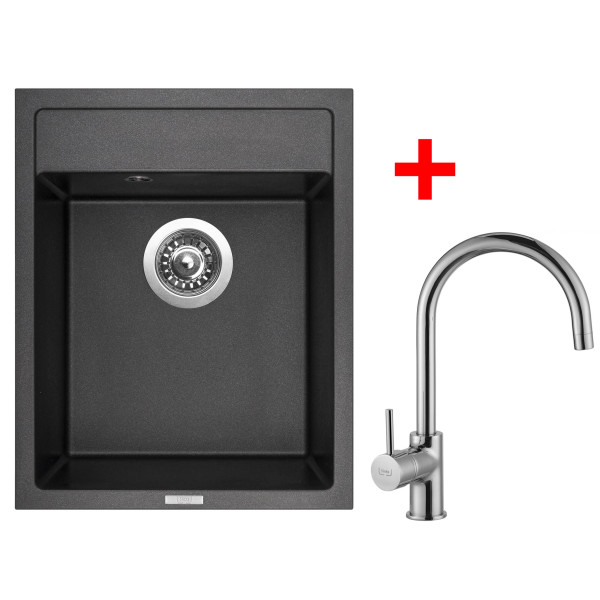 Sinks CLASSIC 400 Metalblack + Vitalia