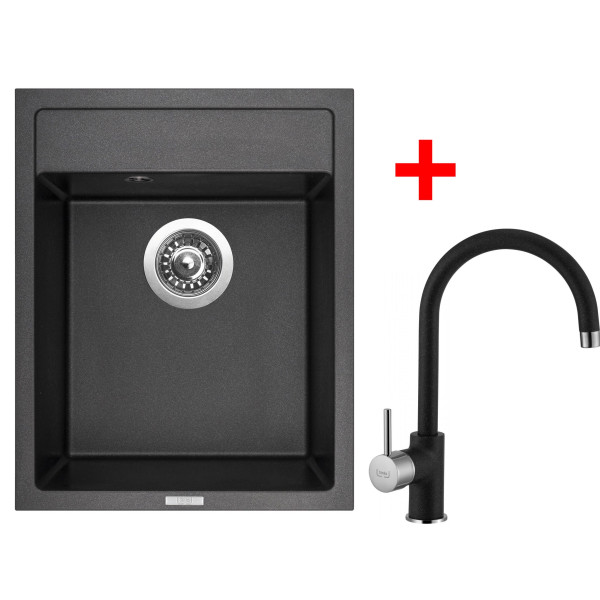 Sinks CLASSIC 400 Metalblack + Vitalia GR