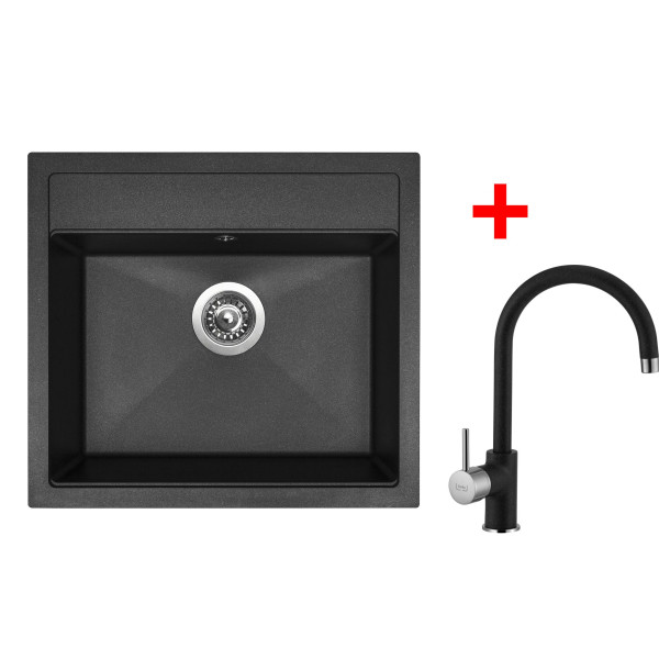 Sinks SOLO 560 Granblack + Vitalia GR