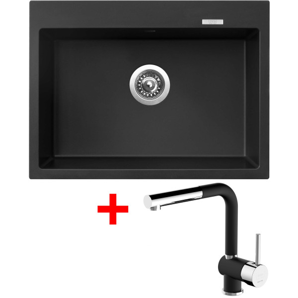 Sinks MAXIMO 680 Pureblack + Mix 3 P GR N6