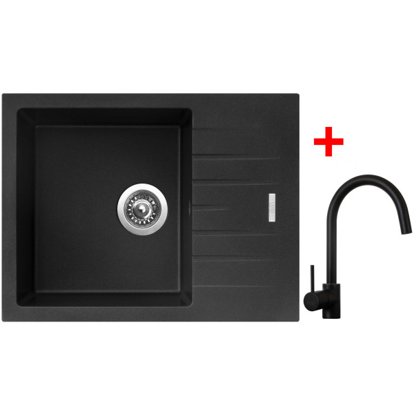 Sinks PERFECTO 650 Metalblack + Vitalia černá matná