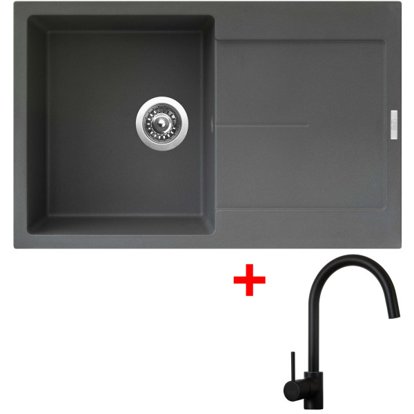 Sinks ULTIMA 790 Titanium + Vitalia černá matná