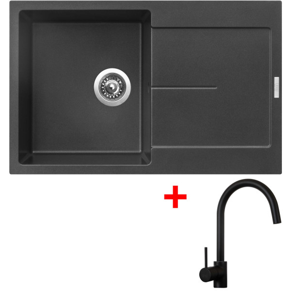 Sinks ULTIMA 790 Metalblack + Vitalia černá matná