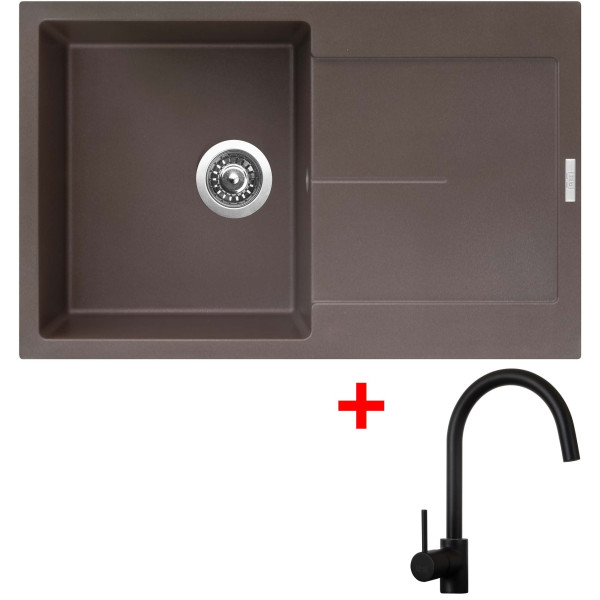 Sinks ULTIMA 790 Marone + Vitalia černá matná