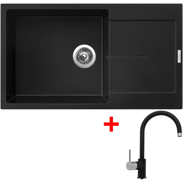 Sinks ULTIMA 860 XXL Pureblack + Vitalia GR