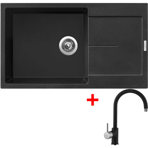 Sinks ULTIMA 860 XXL Metalblack + Vitalia GR