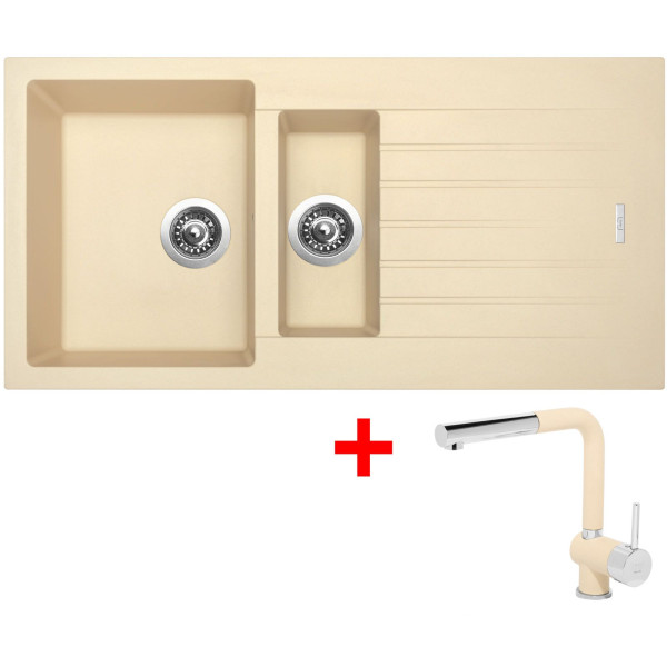 Sinks PERFECTO 1000.1 Sahara + Mix 3 P GR