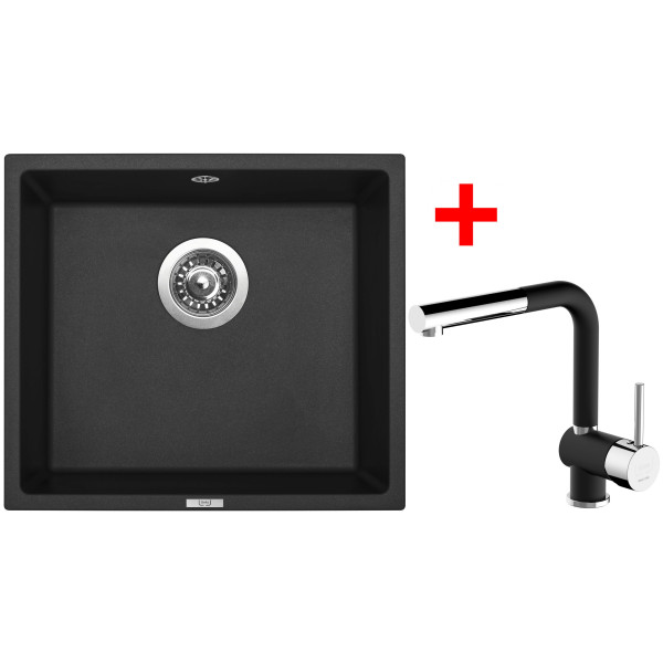 Sinks FRAME 457 Pureblack + Mix 3 P GR N6