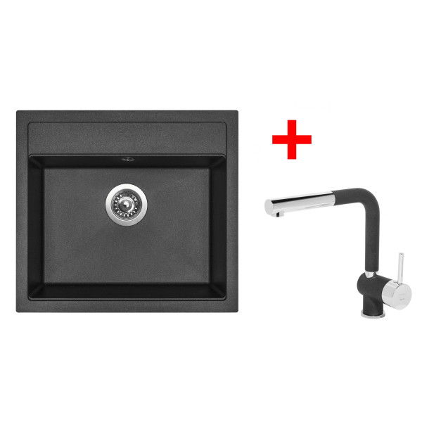 Sinks SOLO 560 Metalblack + Mix 3 P GR