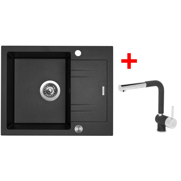 Sinks LINEA 600 XC Metalblack + Mix 3 P GR