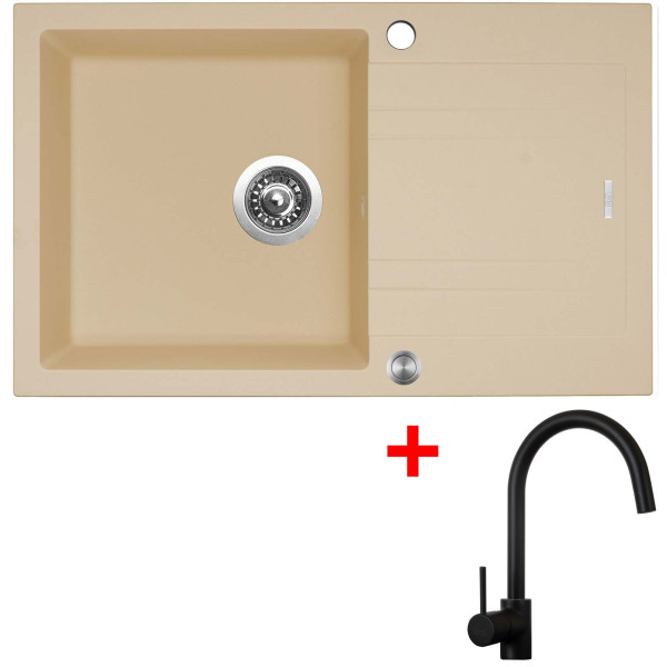 Sinks LINEA 780 XC Sahara + Vitalia černá matná