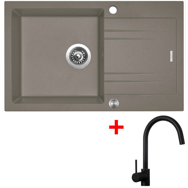 Sinks LINEA 780 XC Truffle + Vitalia černá matná
