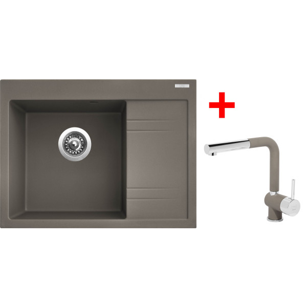 Sinks RIM 650 L Truffle + Mix 3 P GR