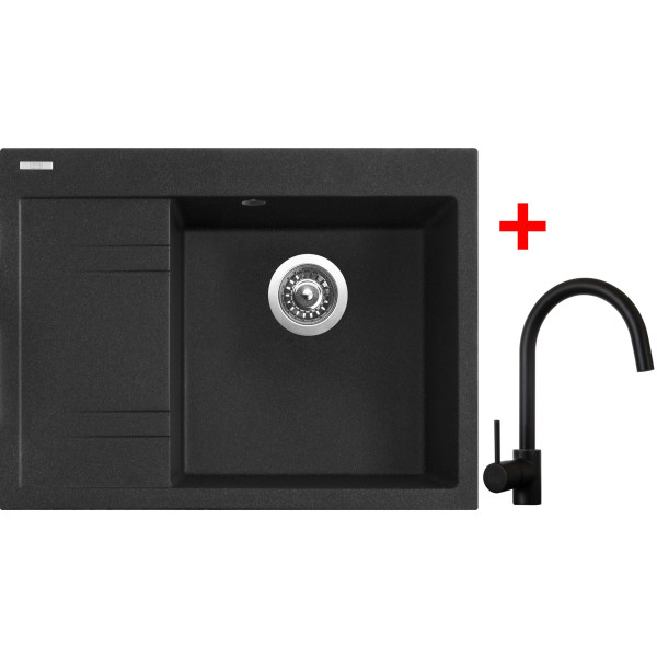 Sinks RIM 650 P Granblack + Vitalia černá matná