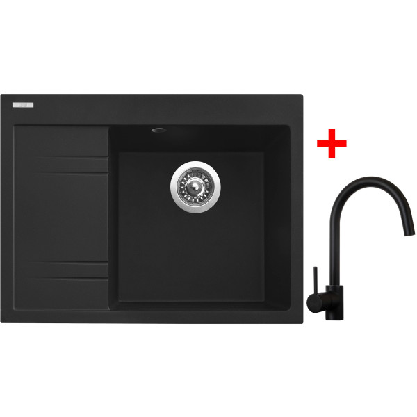 Sinks RIM 650 P Metalblack + Vitalia černá matná