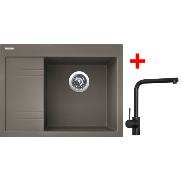 Sinks RIM 650 P Truffle + Elka černá matná