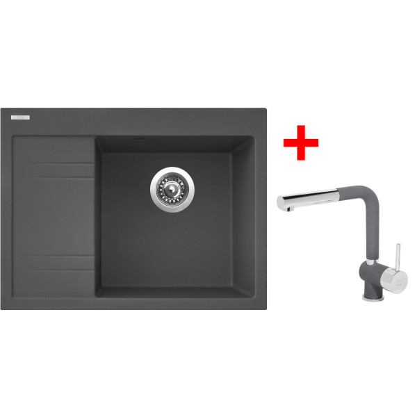 Sinks RIM 650 P Titanium + Mix 3 P GR
