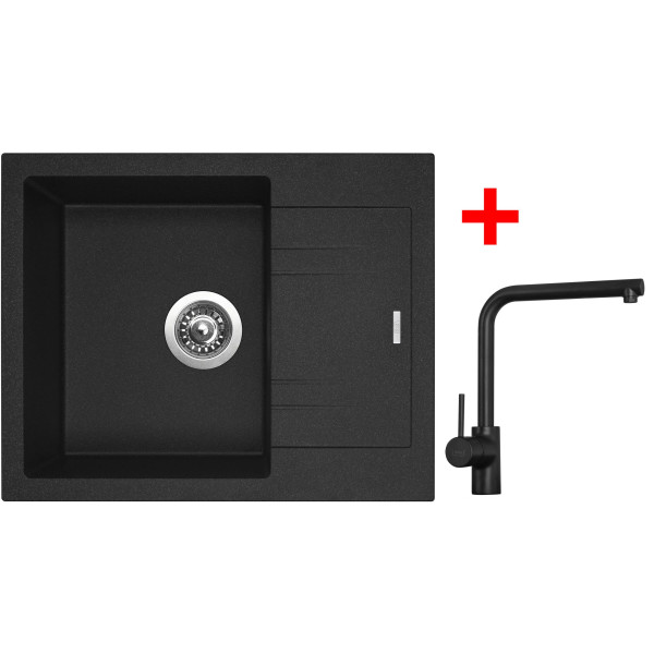 Sinks LINEA 600 Granblack + Elka černá matná