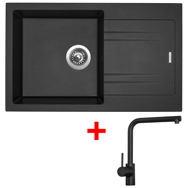 Sinks LINEA 780 Metalblack + Elka černá matná