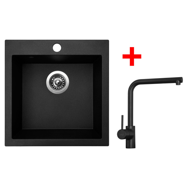 Sinks VIVA 455 Granblack + Elka černá matná