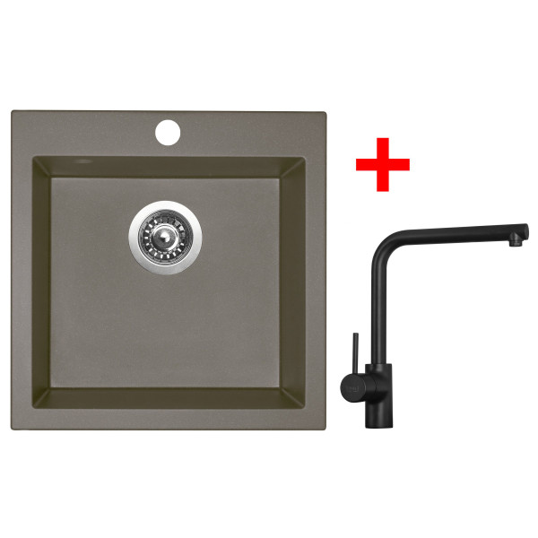 Sinks VIVA 455 Truffle + Elka černá matná