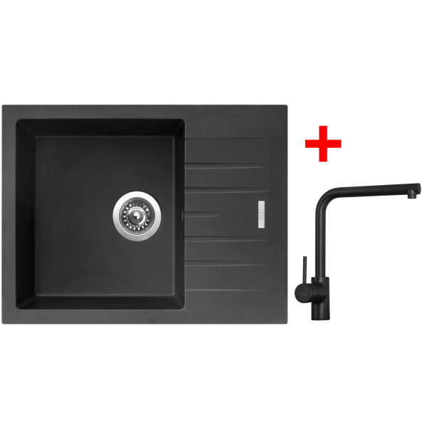 Sinks PERFECTO 650 Pureblack + Elka černá matná
