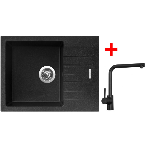 Sinks PERFECTO 650 Granblack + Elka černá matná