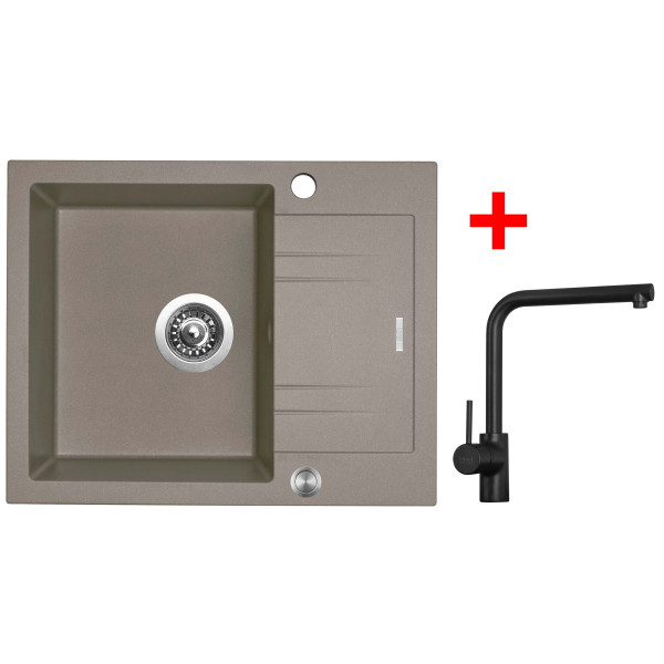 Sinks LINEA 600 XC Truffle + Elka černá matná