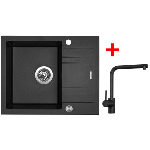 Sinks LINEA 600 XC Metalblack + Elka černá matná