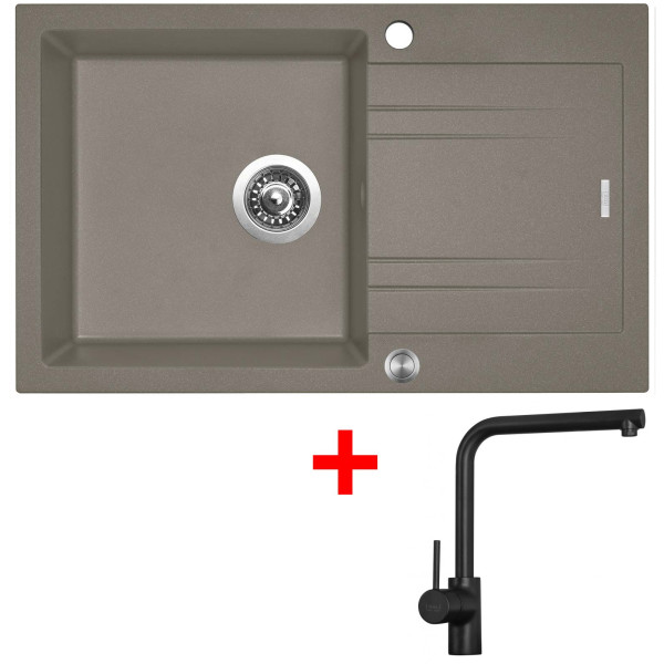 Sinks LINEA 780 XC Truffle + Elka černá matná