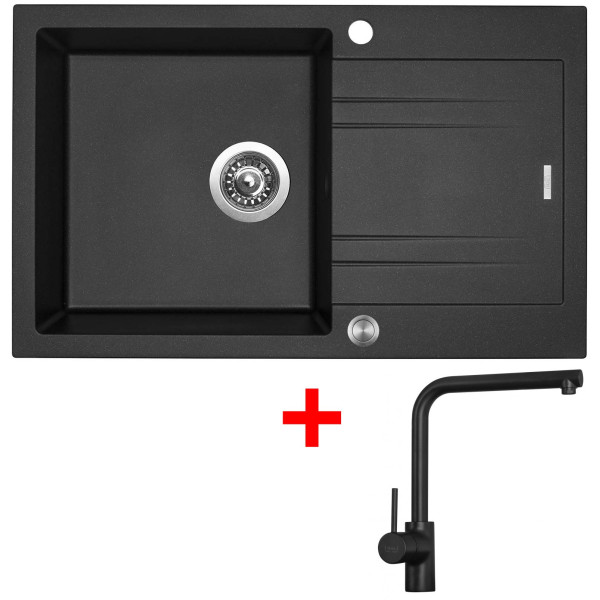 Sinks LINEA 780 XC Metalblack + Elka černá matná