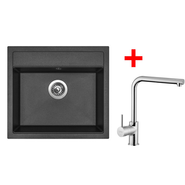 Sinks SOLO 560 Metalblack + ELKA lesklá