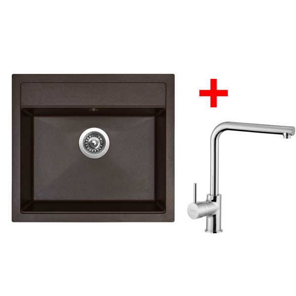 Sinks SOLO 560 Marone + ELKA lesklá