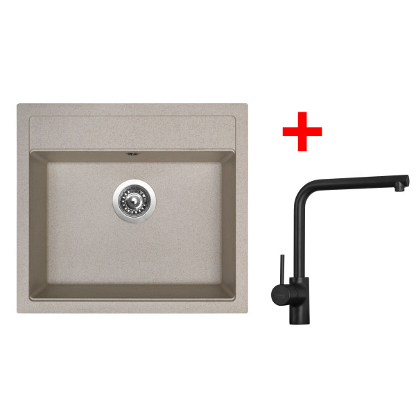 Sinks SOLO 560 Avena + ELKA Černá matná