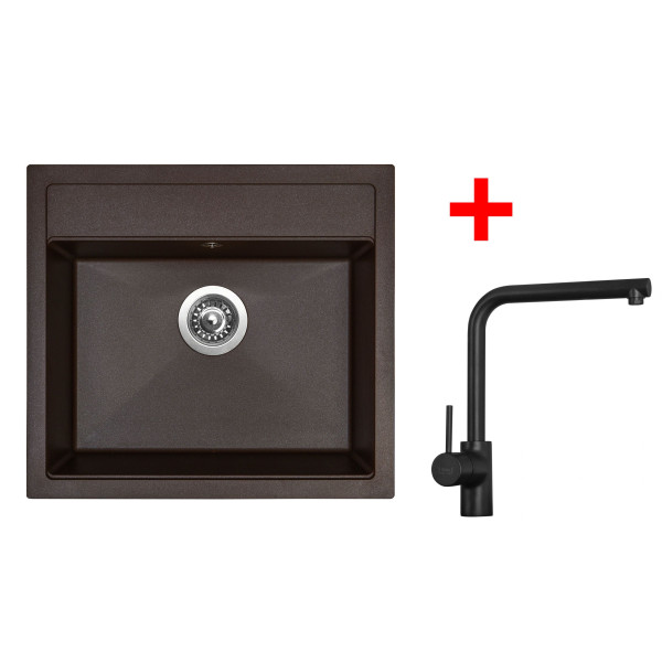 Sinks SOLO 560 Marone + ELKA Černá matná