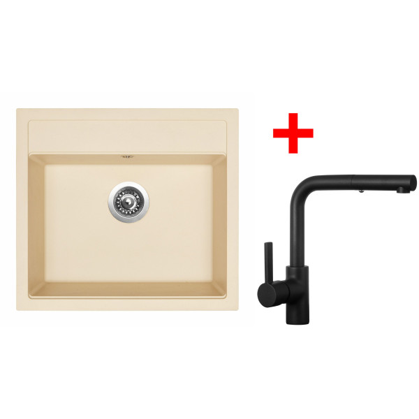Sinks SOLO 560 Sahara + ENIGMA S Černá matná