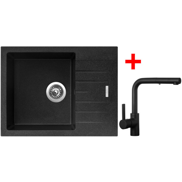 Sinks PERFECTO 650 Granblack + ENIGMA S Černá matná