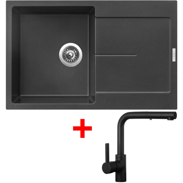 Sinks ULTIMA 790 Metalblack + ENIGMA S Černá matná