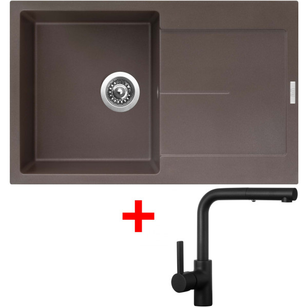 Sinks ULTIMA 790 Marone + ENIGMA S Černá matná