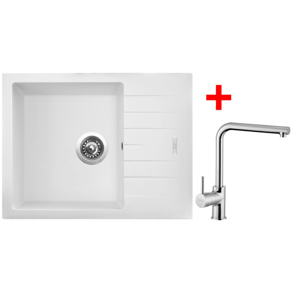 Sinks PERFECTO 650 Milk + ELKA lesklá
