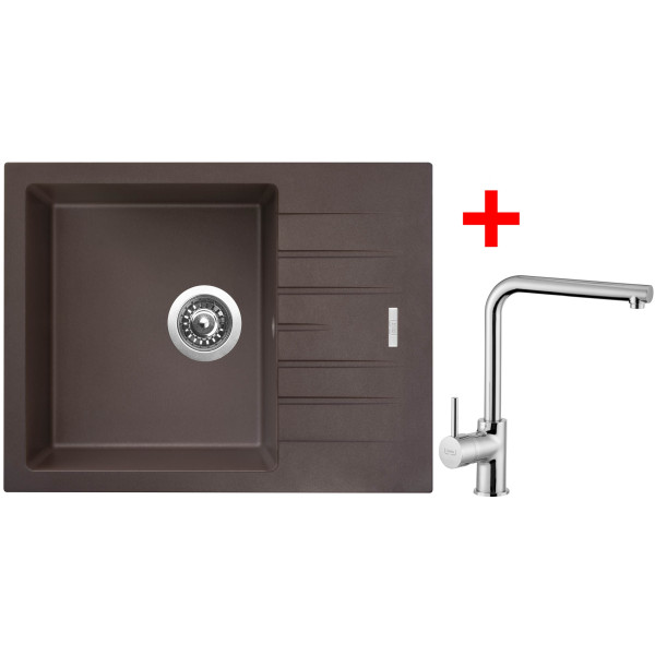Sinks PERFECTO 650 Marone + ELKA lesklá