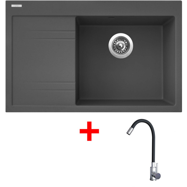 Sinks RIM 780 P Titanium + Elasta nerez/černá