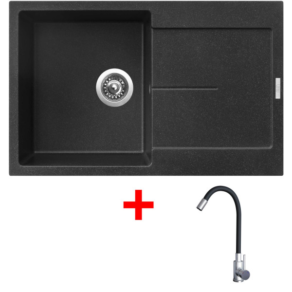 Sinks ULTIMA 790 Granblack + Elasta nerez/černá