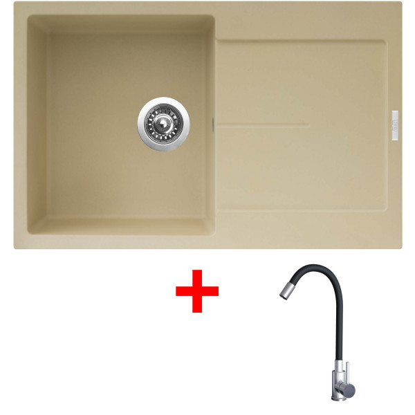 Sinks ULTIMA 790 Sahara + Elasta nerez/černá