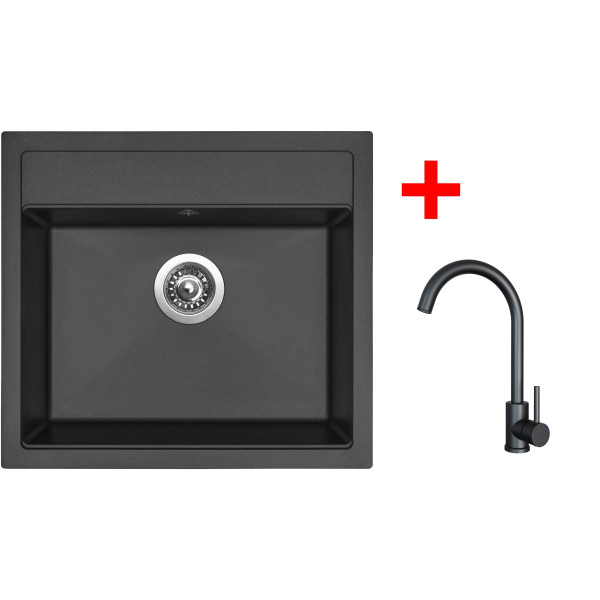 Sinks SOLO 560 Pureblack + ARCO černá matná