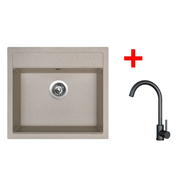 Sinks SOLO 560 Avena + ARCO černá matná